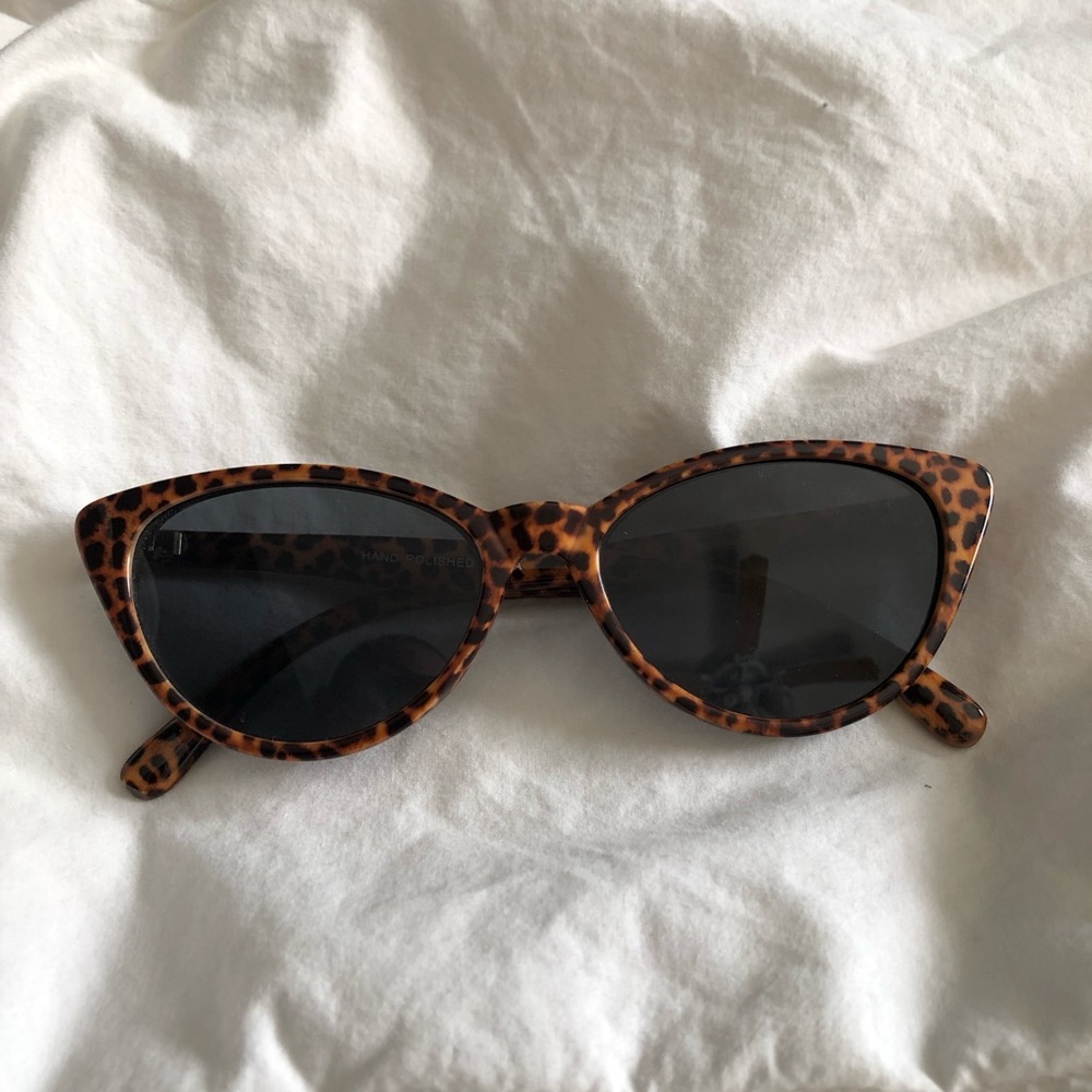 Leopard Print Cat Eye Sun Glasses